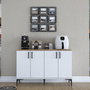Hanah Home Gabinete Multipropósito Blanco y Nuez